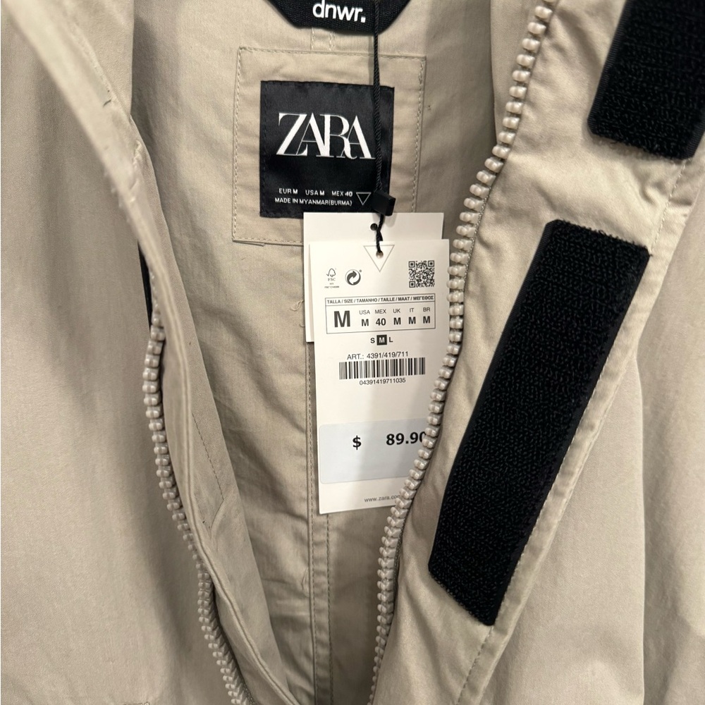 Zara Men's Sand pocket parka - Picture 4 of 7